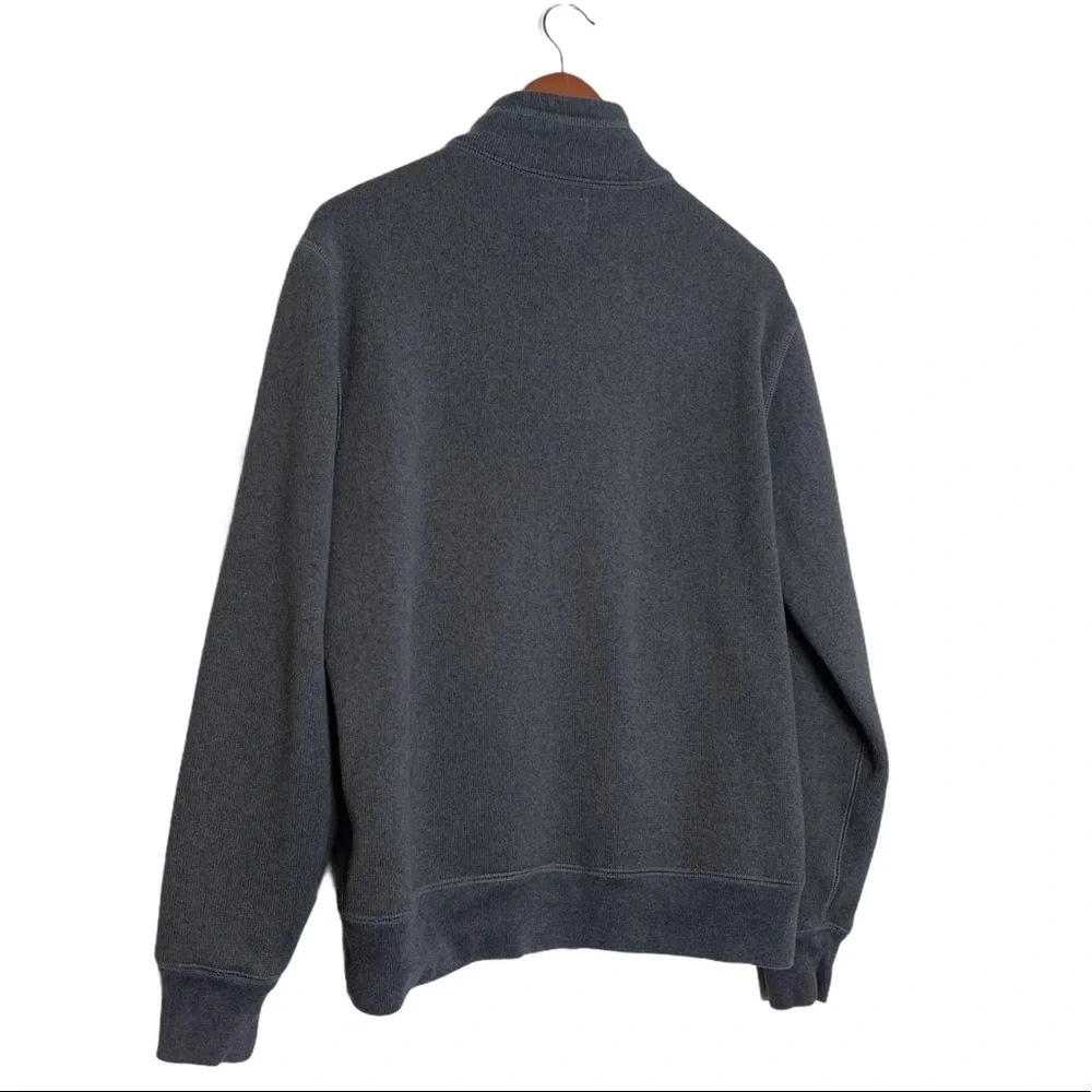 J. CREW Knitwear Men’s Summit Zip Up Sweater Track Jacket Size M Gray Athleisure